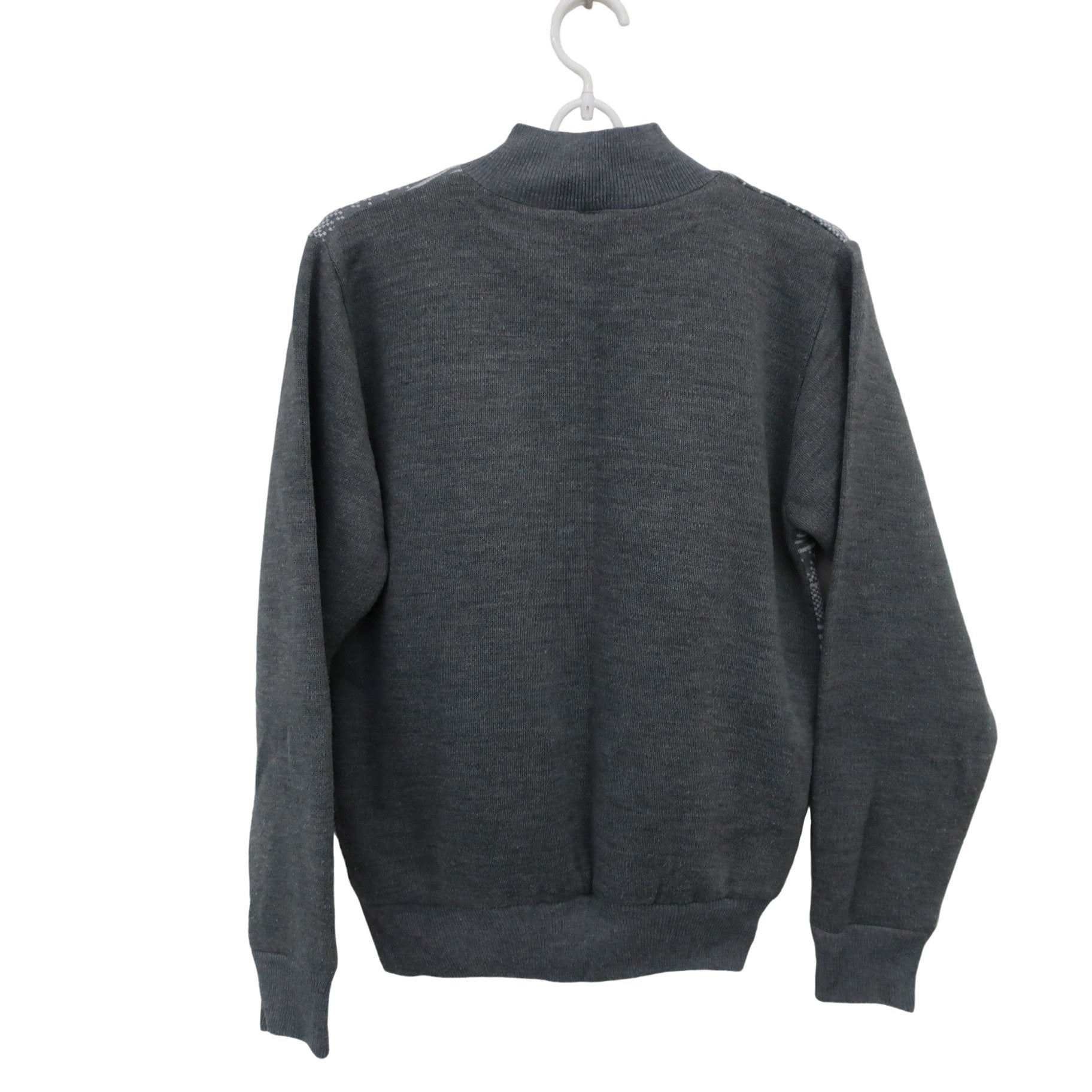 READY GOLF ニットブルゾン グレー白総柄 レディース M B