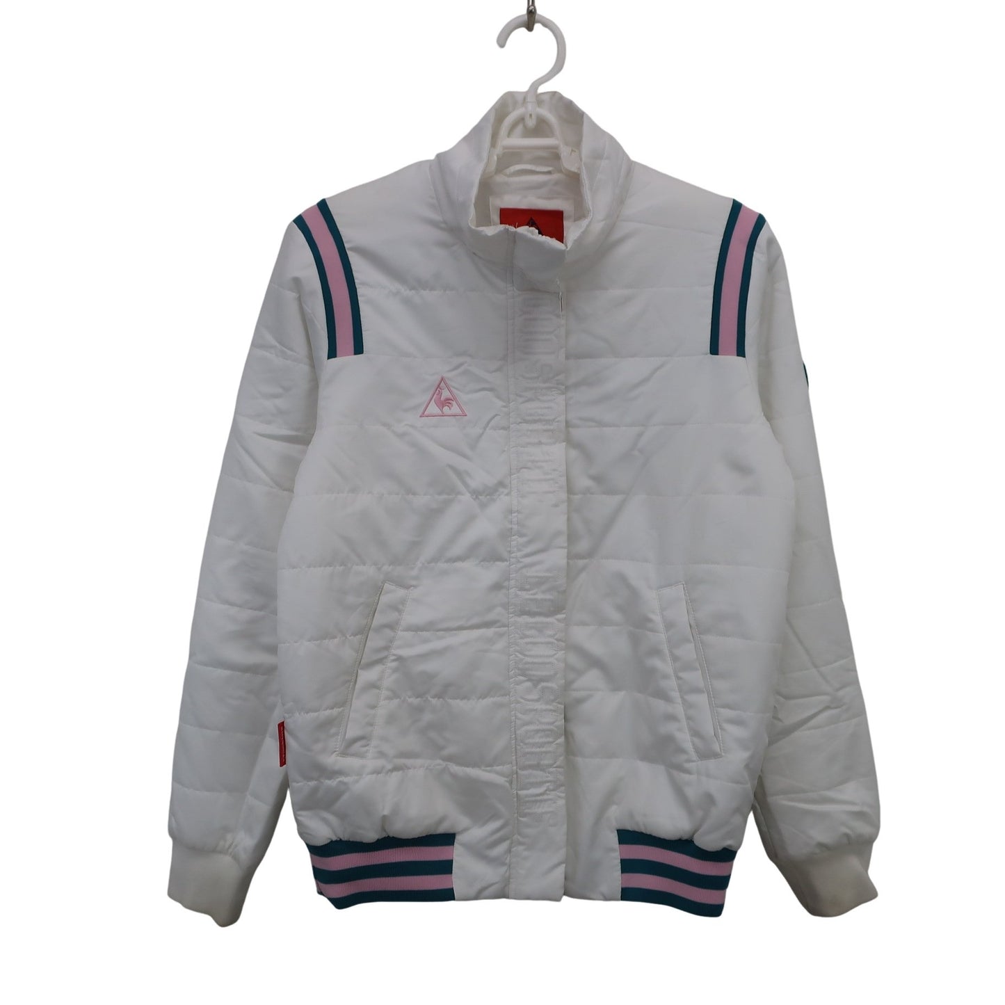 le coq sportif(ルコックスポルティフ) フルジップナイロンジャケット 白 レディース M A