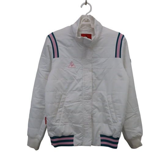 le coq sportif(ルコックスポルティフ) フルジップナイロンジャケット 白 レディース M A