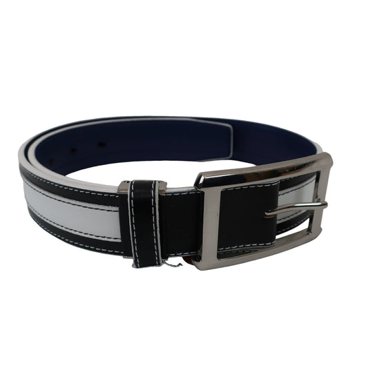 Genuine Leather1 ベルト ホワイト×ネイビー レディース フリーサイズ A