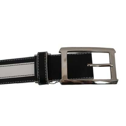 Genuine Leather1 ベルト ホワイト×ネイビー レディース フリーサイズ A