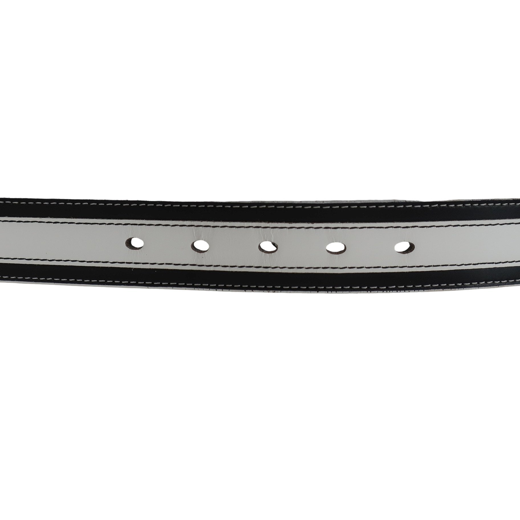 Genuine Leather1 ベルト ホワイト×ネイビー レディース フリーサイズ A
