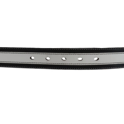 Genuine Leather1 ベルト ホワイト×ネイビー レディース フリーサイズ A