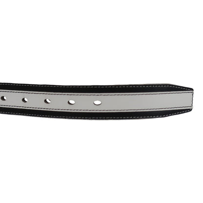 Genuine Leather1 ベルト ホワイト×ネイビー レディース フリーサイズ A