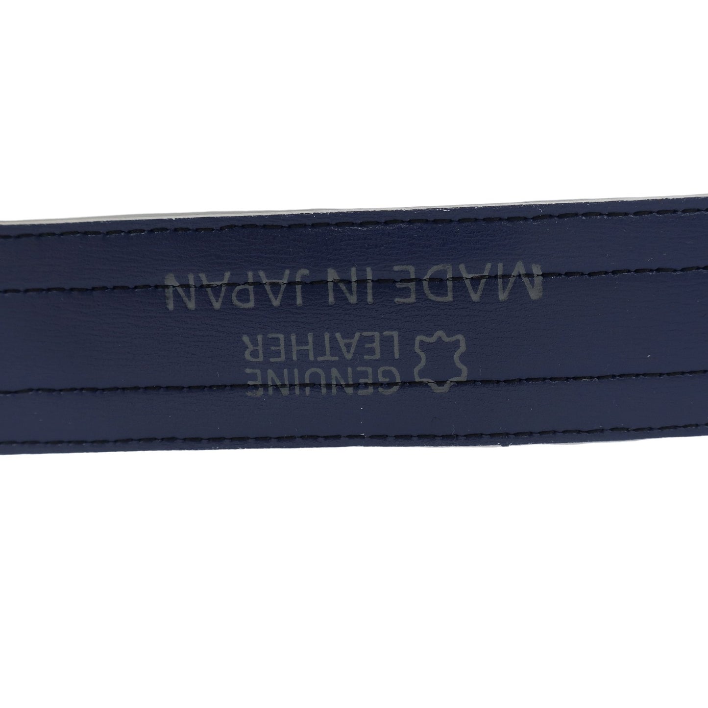 Genuine Leather1 ベルト ホワイト×ネイビー レディース フリーサイズ A