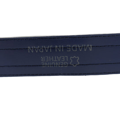 Genuine Leather1 ベルト ホワイト×ネイビー レディース フリーサイズ A