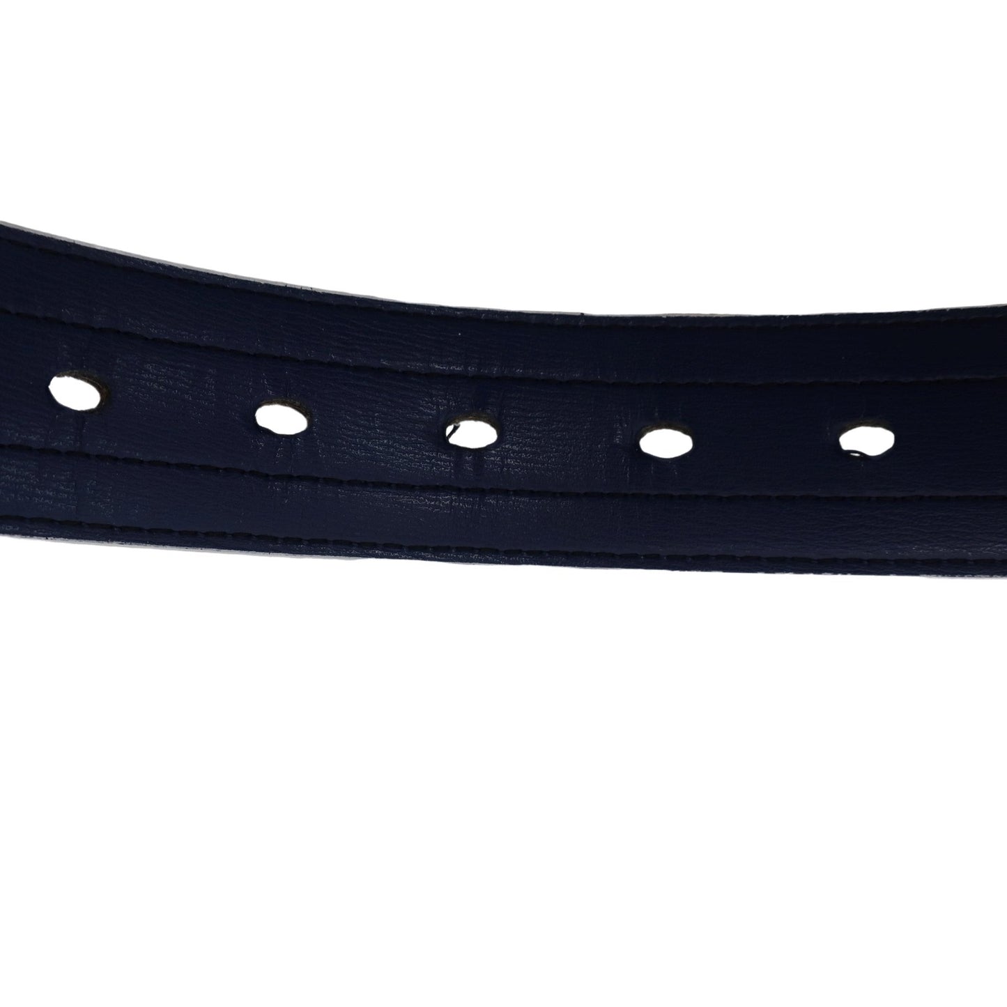 Genuine Leather1 ベルト ホワイト×ネイビー レディース フリーサイズ A