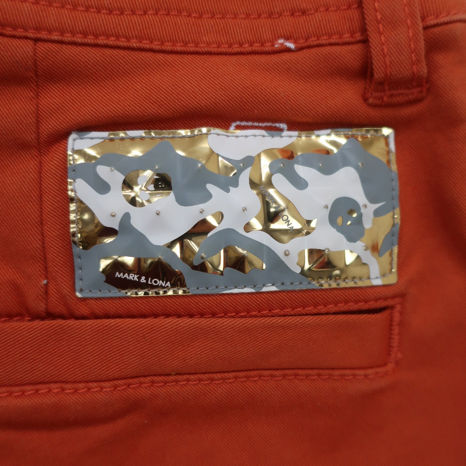 MARK&LONA1 ショートパンツ オレンジ レディース M MLW-17W-T05 A