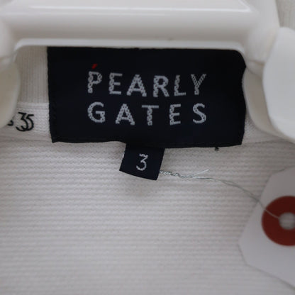 PEARLY GATES(パーリーゲイツ) ポロシャツ 白ネイビー レディース 3 053-4160201 A