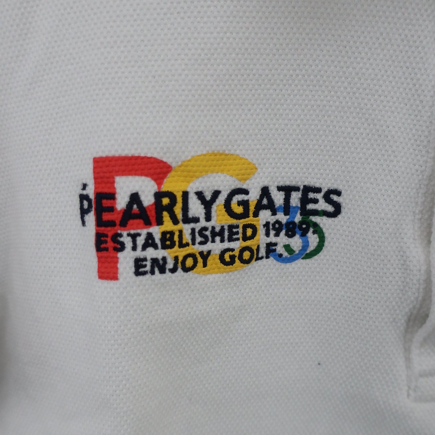 PEARLY GATES(パーリーゲイツ) ポロシャツ 白ネイビー レディース 3 053-4160201 A