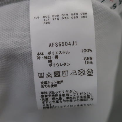 and per se(アンパスィ) 半袖モックネックシャツ グレー レディース L AFS6504J1 B