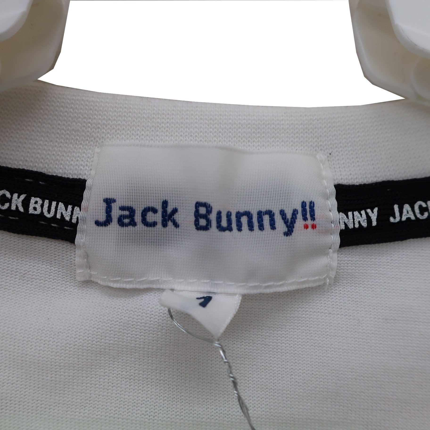 Jack Bunny(ジャックバニー) 半袖モックネックシャツ 白 レディース 1 263-2163526 B