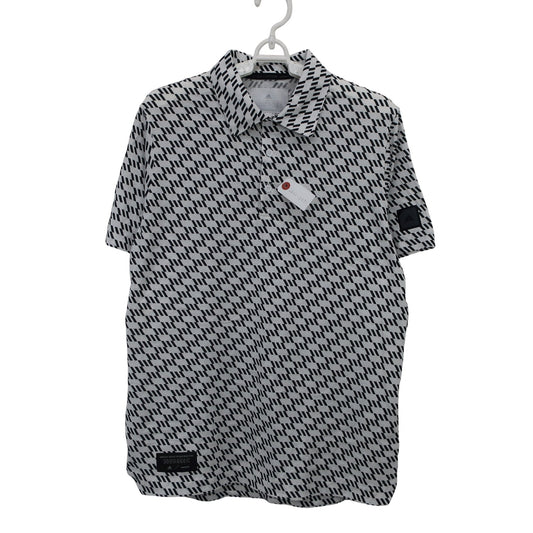 adidas(アディダス) ポロシャツ 白黒総柄 メンズ M A