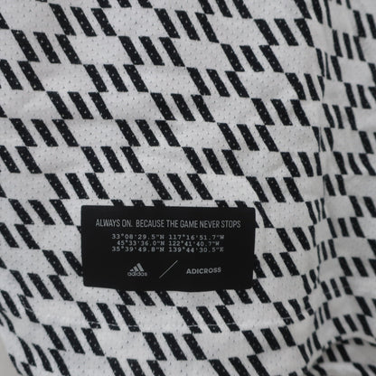 adidas(アディダス) ポロシャツ 白黒総柄 メンズ M A