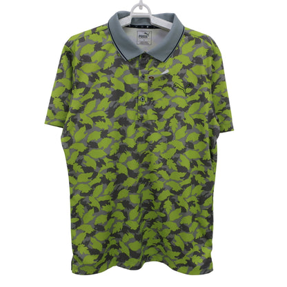 PUMA GOLF(プーマゴルフ) ポロシャツ グレー黄色 メンズ XL A