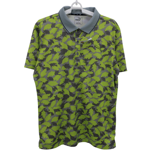 PUMA GOLF(プーマゴルフ) ポロシャツ グレー黄色 メンズ XL A