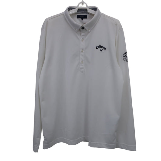 Callaway(キャロウェイ) 長袖ポロシャツ 白 メンズ LL 241-0233500 A