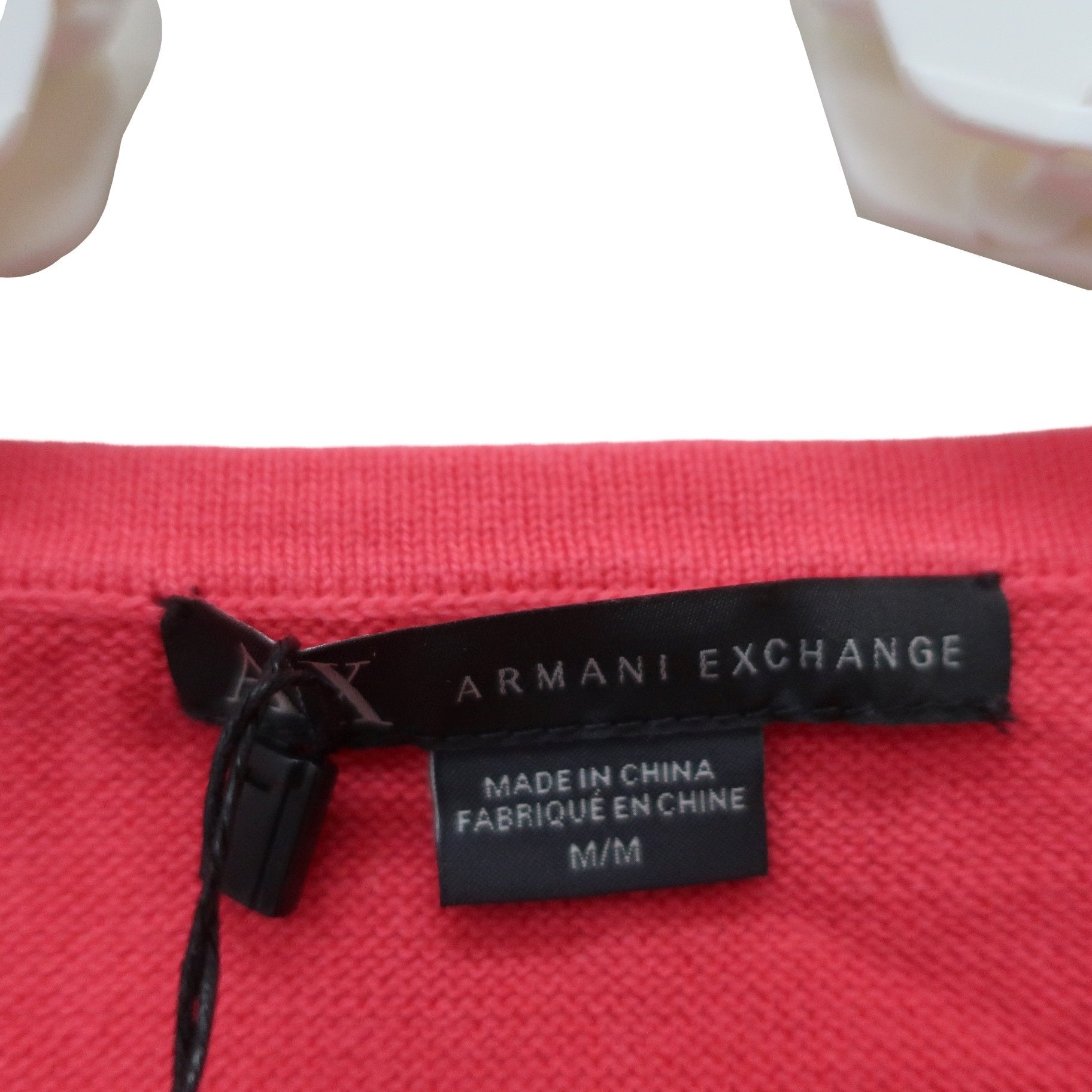 ARMANI EXCHANGE(アルマーニエクスチェンジ) 半袖ニットシャツ ピンク レディース M N