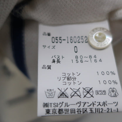 PEARLY GATES(パーリーゲイツ) ポロシャツ 白青ボーダー レディース 0 055-160252 B