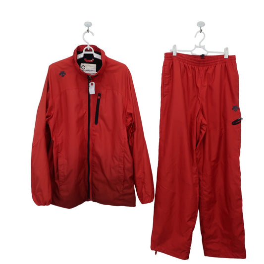 DESCENTE(デサント) フルジップジャケット&ナイロンパンツ セットアップ オレンジ メンズ O B