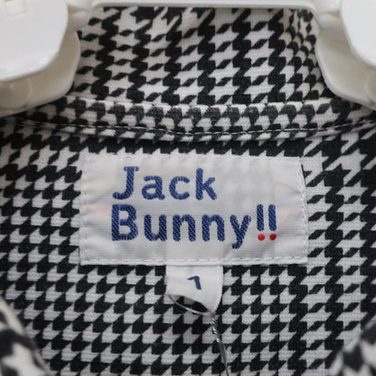 Jack Bunny(ジャックバニー) ポロシャツ 白黒千鳥柄 レディース 1 263-0160238 B