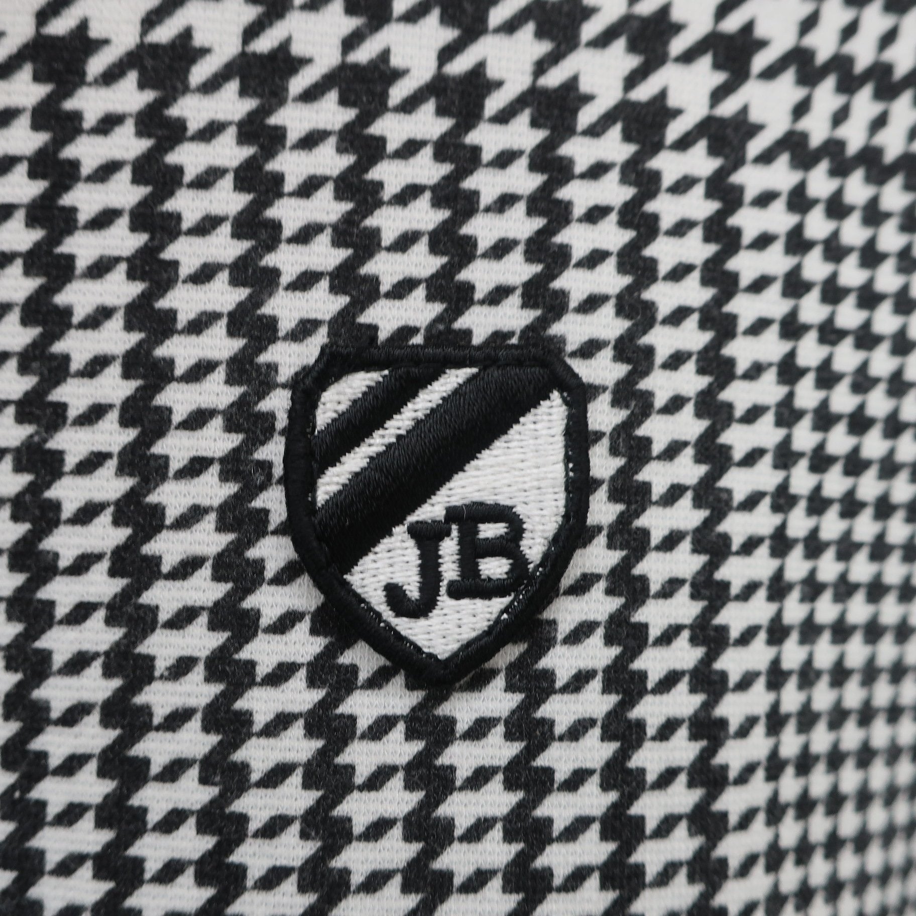 Jack Bunny(ジャックバニー) ポロシャツ 白黒千鳥柄 レディース 1 263-0160238 B