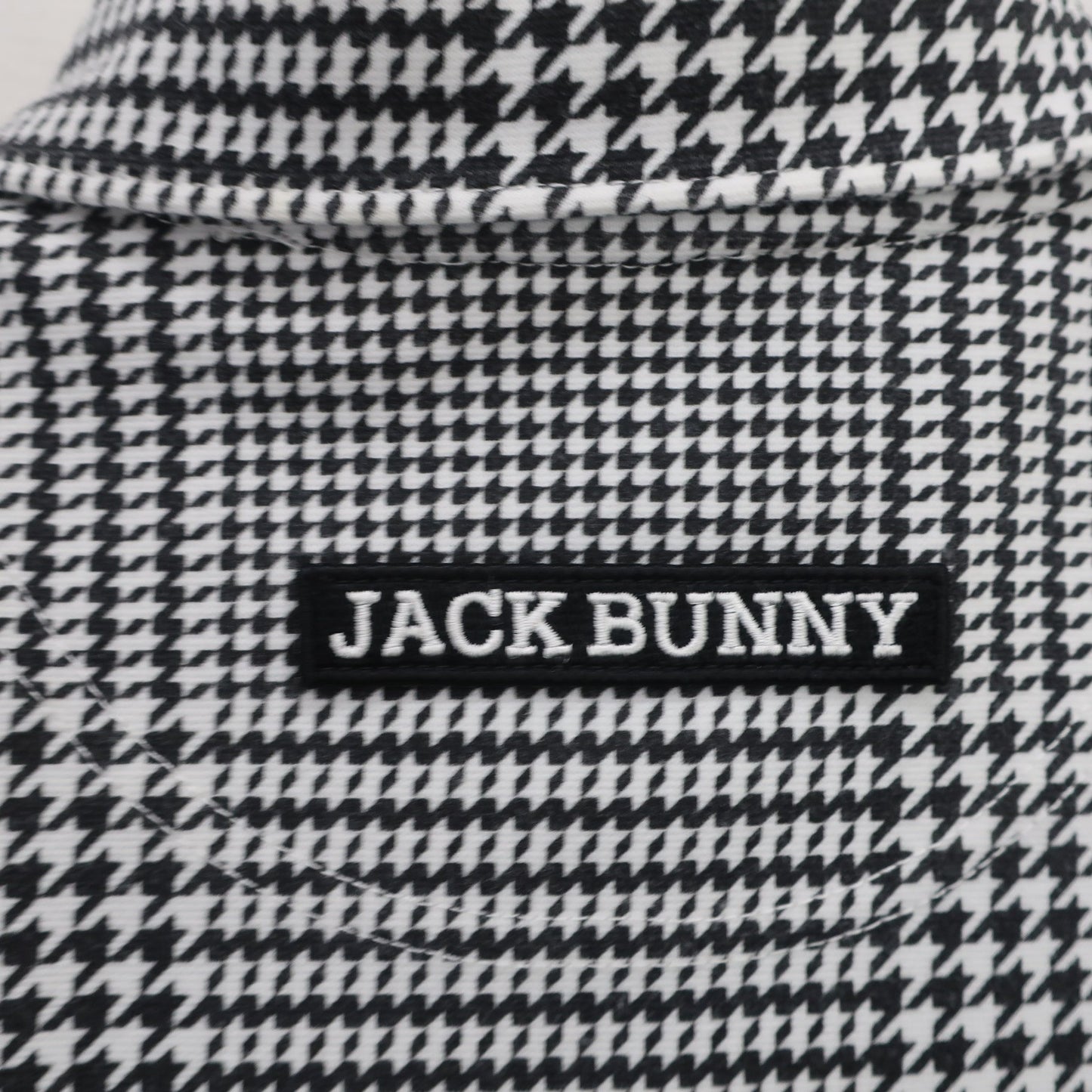 Jack Bunny(ジャックバニー) ポロシャツ 白黒千鳥柄 レディース 1 263-0160238 B
