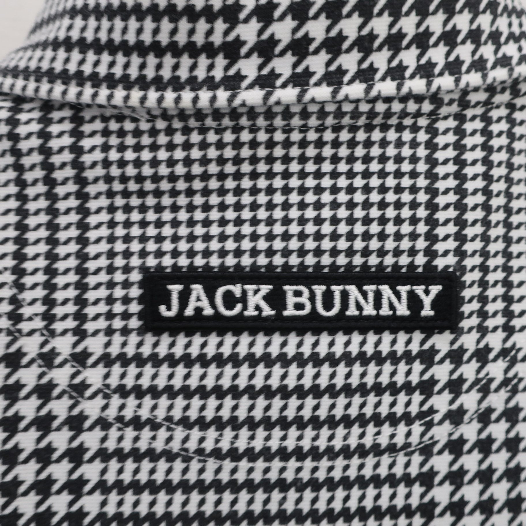 Jack Bunny(ジャックバニー) ポロシャツ 白黒千鳥柄 レディース 1 263-0160238 B