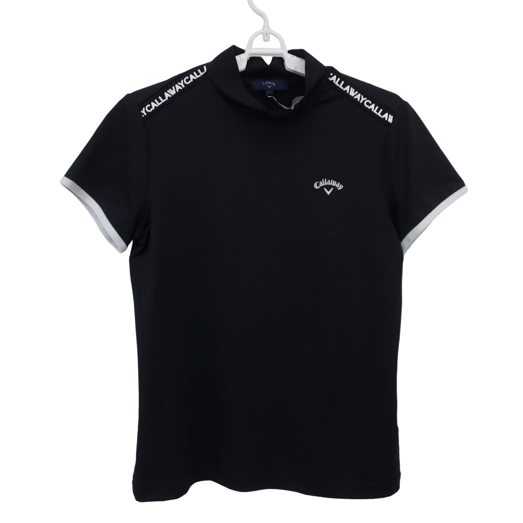 Callaway(キャロウェイ) 半袖モックネックシャツ 黒 レディース L 241-1134801 A