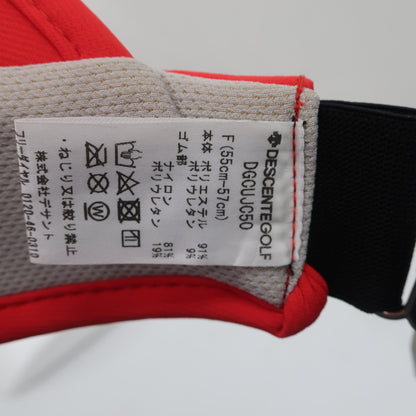 DESCENTE(デサント) サンバイザー 赤 レディース フリーサイズ A