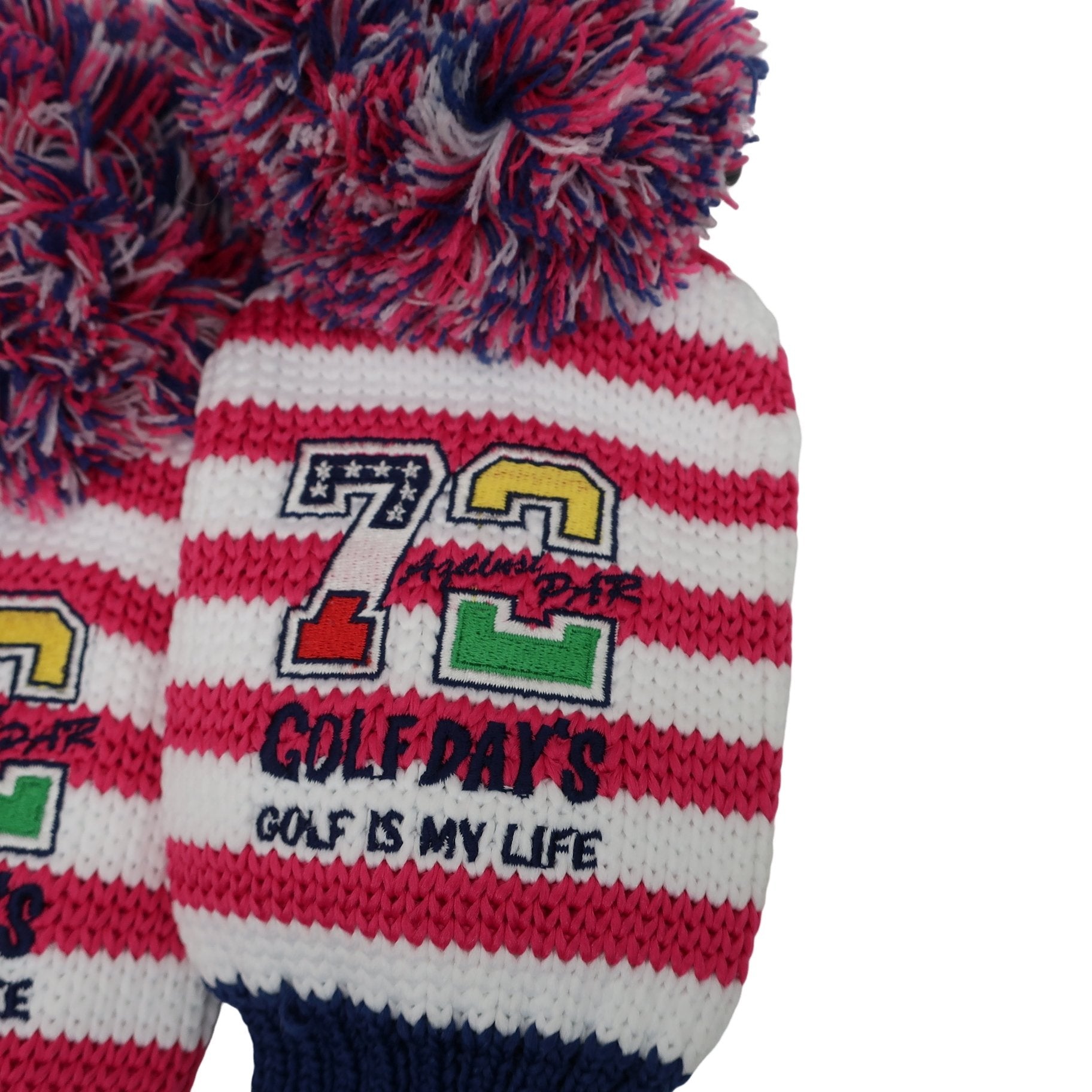 BLUE TEE GOLF1 ヘッドカバー3点セット ピンク / ブルー FW用 / UT用×2 A
