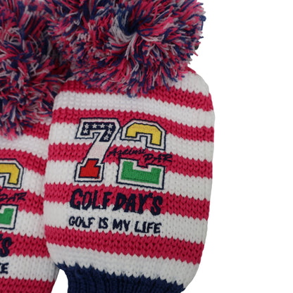 BLUE TEE GOLF1 ヘッドカバー3点セット ピンク / ブルー FW用 / UT用×2 A