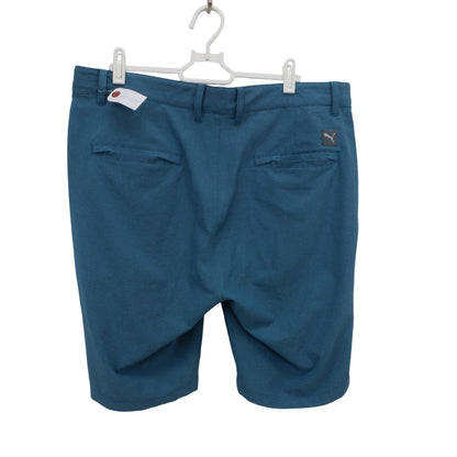 PUMA GOLF1 ハーフパンツ 水色ボーダー メンズ XL A