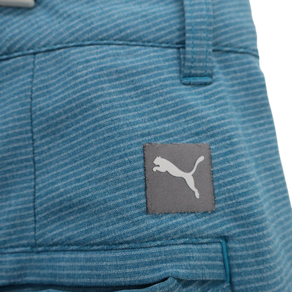 PUMA GOLF1 ハーフパンツ 水色ボーダー メンズ XL A