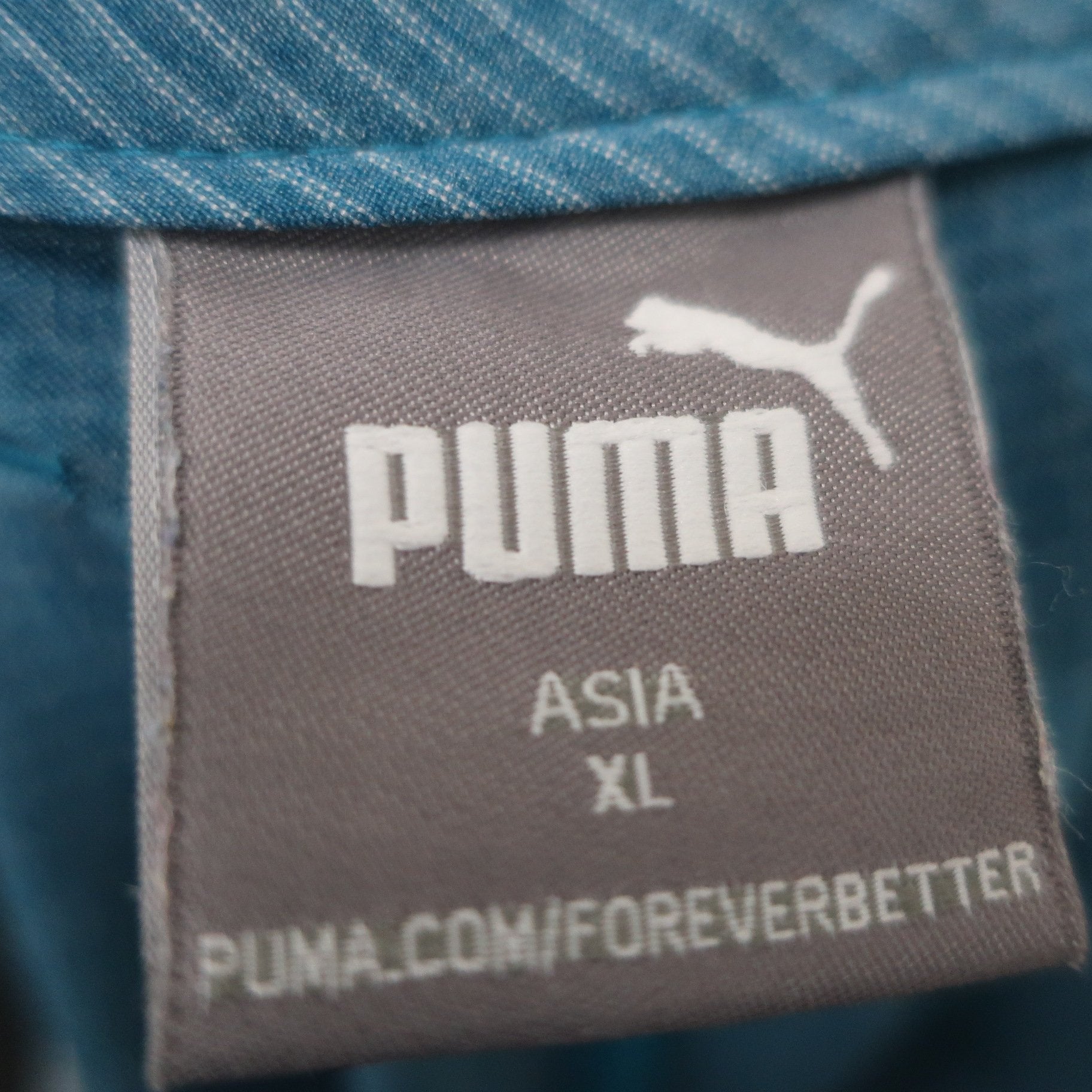 PUMA GOLF1 ハーフパンツ 水色ボーダー メンズ XL A
