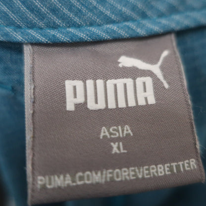 PUMA GOLF1 ハーフパンツ 水色ボーダー メンズ XL A