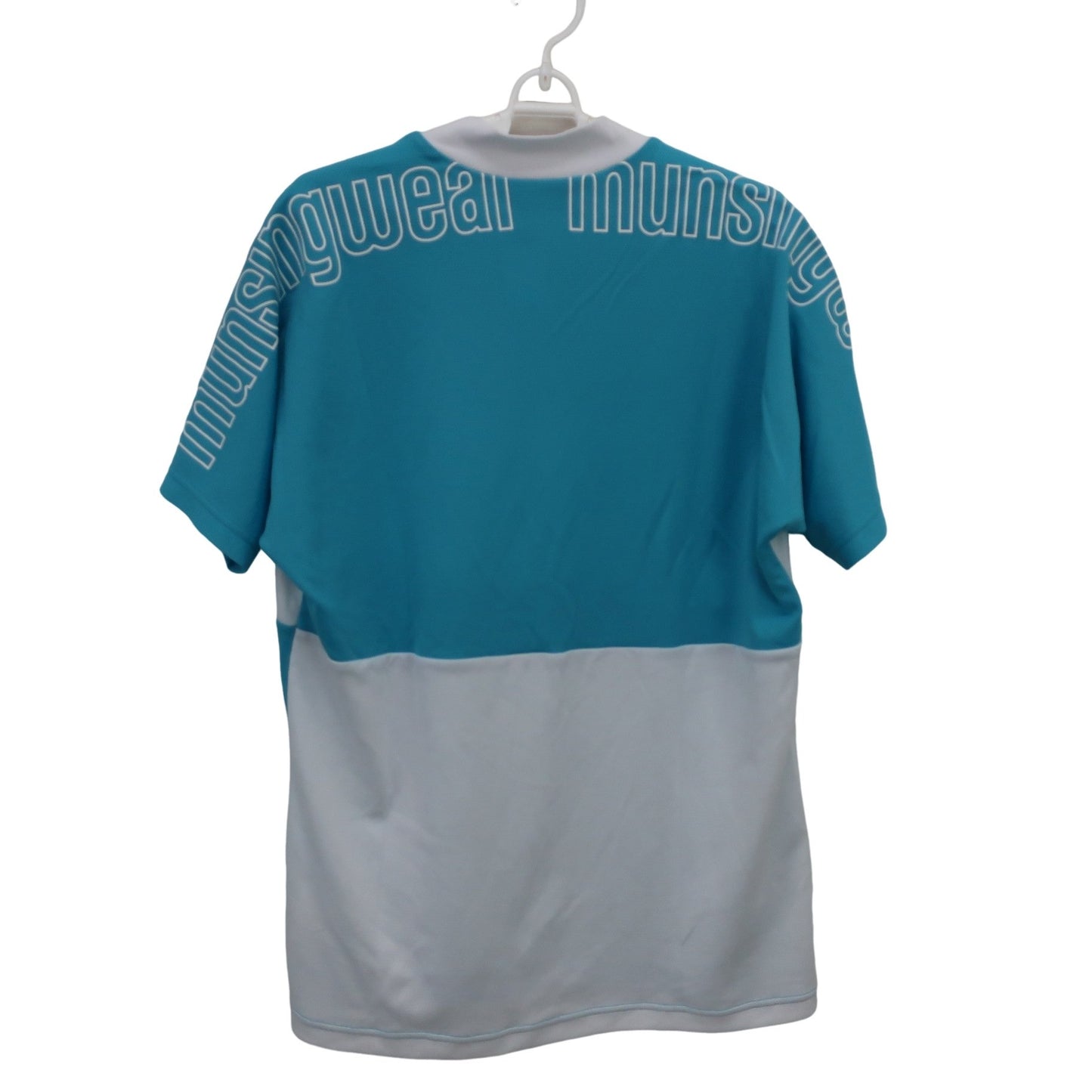 Munsingwear(マンシングウェア) 半袖モックネックシャツ 水色 メンズ LL A