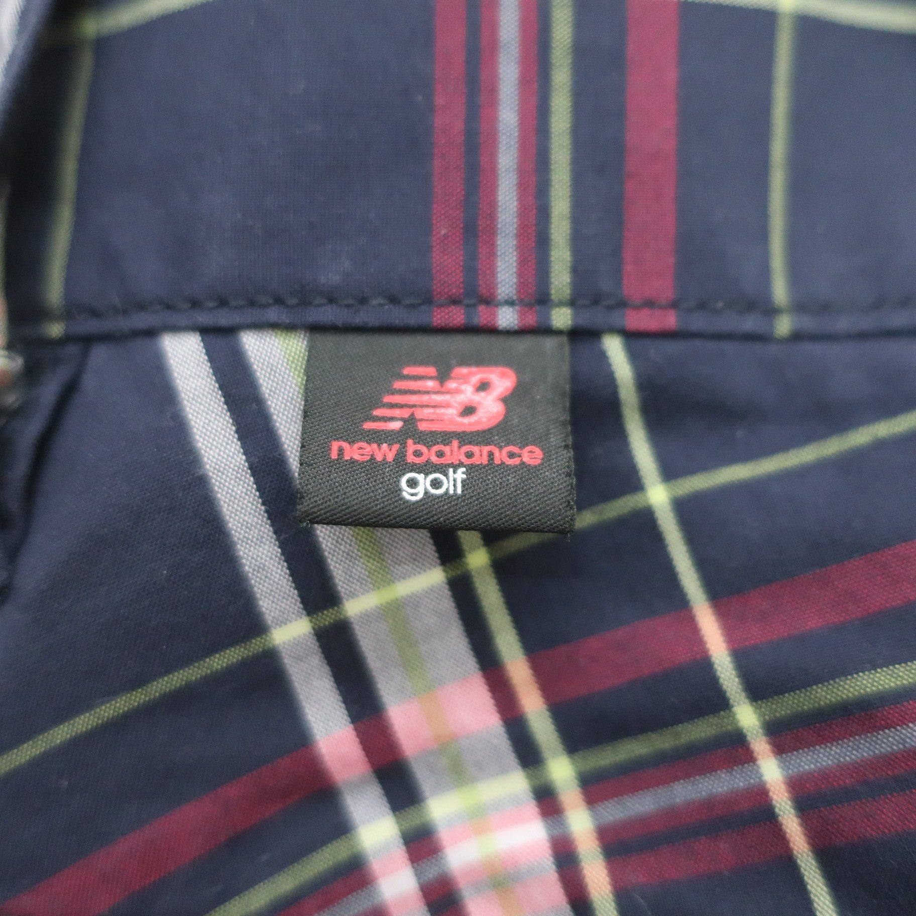 New Balance golf1 ハーフパンツ ネイビー系チェック メンズ 7 012-0133001 A