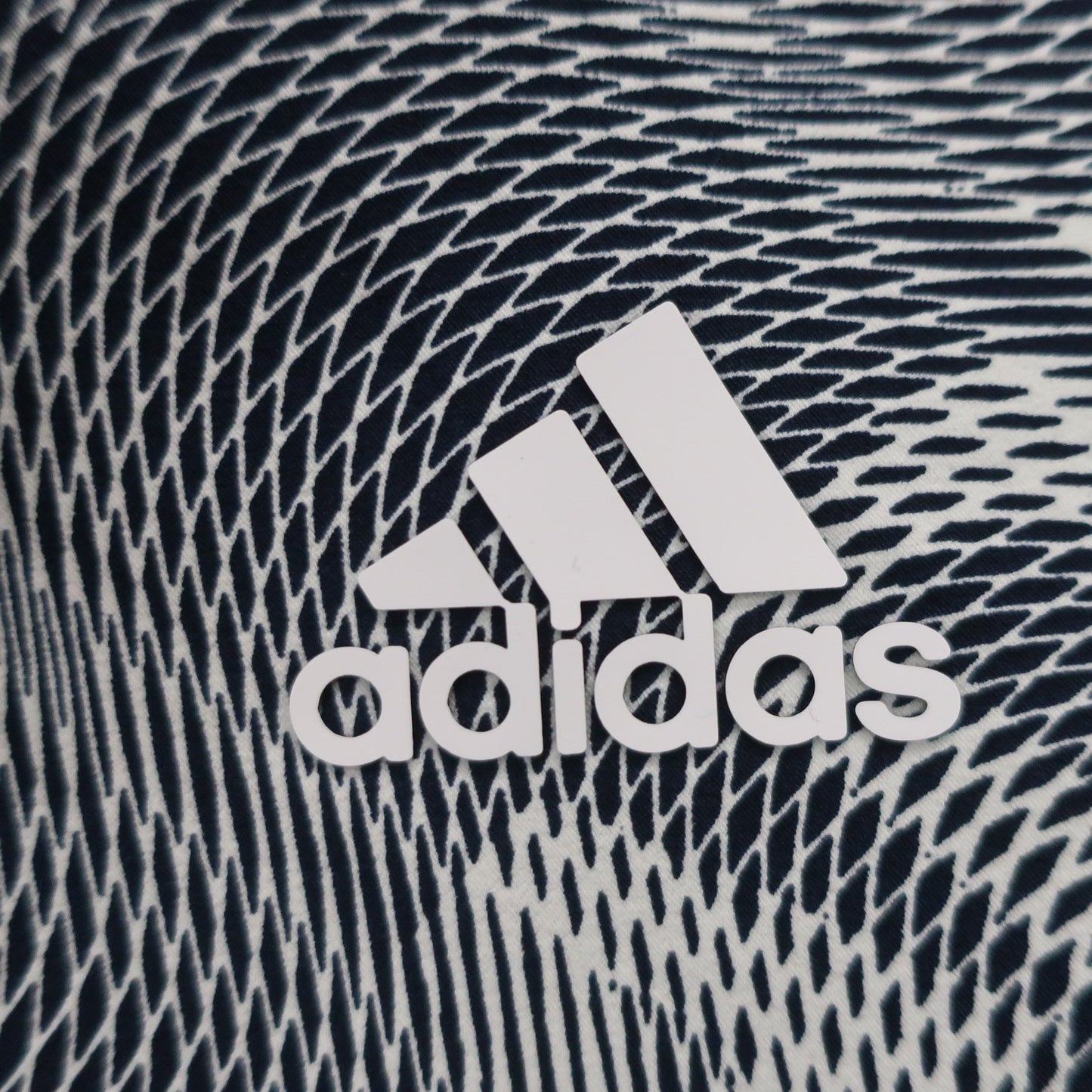 adidas(アディダス) ポロシャツ ネイビー白総柄 メンズ O A