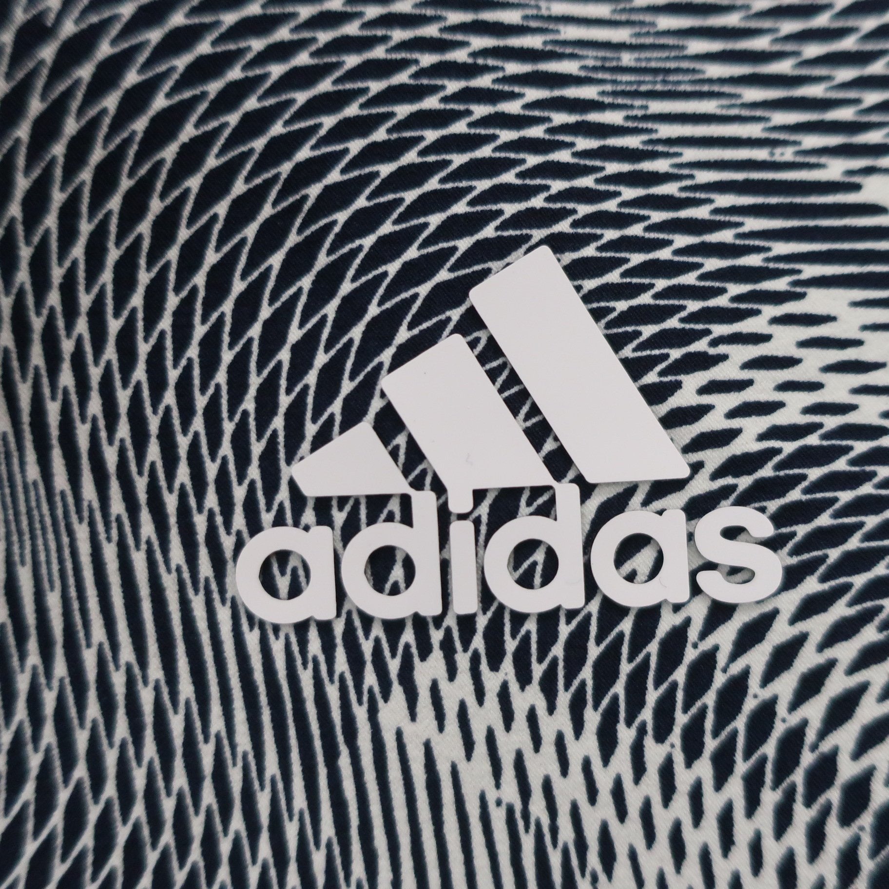 adidas(アディダス) ポロシャツ ネイビー白総柄 メンズ O A