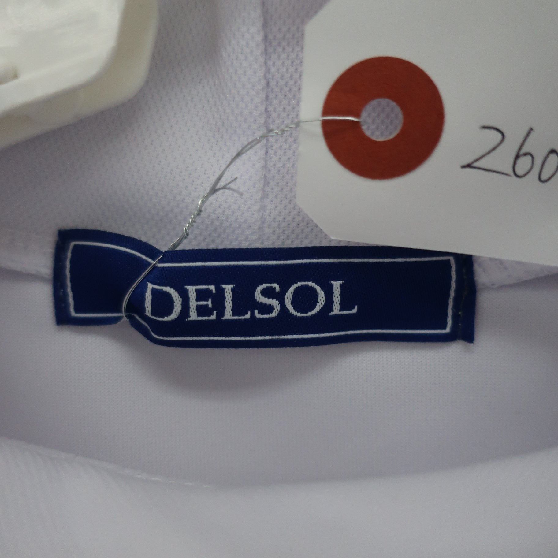 DELSOL(デルソル) 半袖モックネックシャツ 白 レディース M A