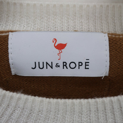 Jun and Rope(ジュン アンド ロペ) セーター ブラウン×ホワイト レディース M A