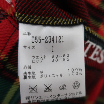 PEARLY GATES(パーリーゲイツ) スカート 赤緑系チェック レディース 1 055-234121 A