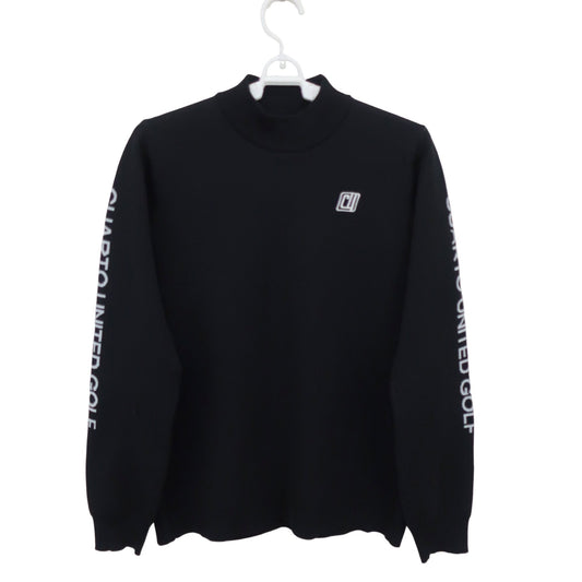 Cuarto UNITED(クアルトユナイテッド) モックネックセーター 黒 レディース M B