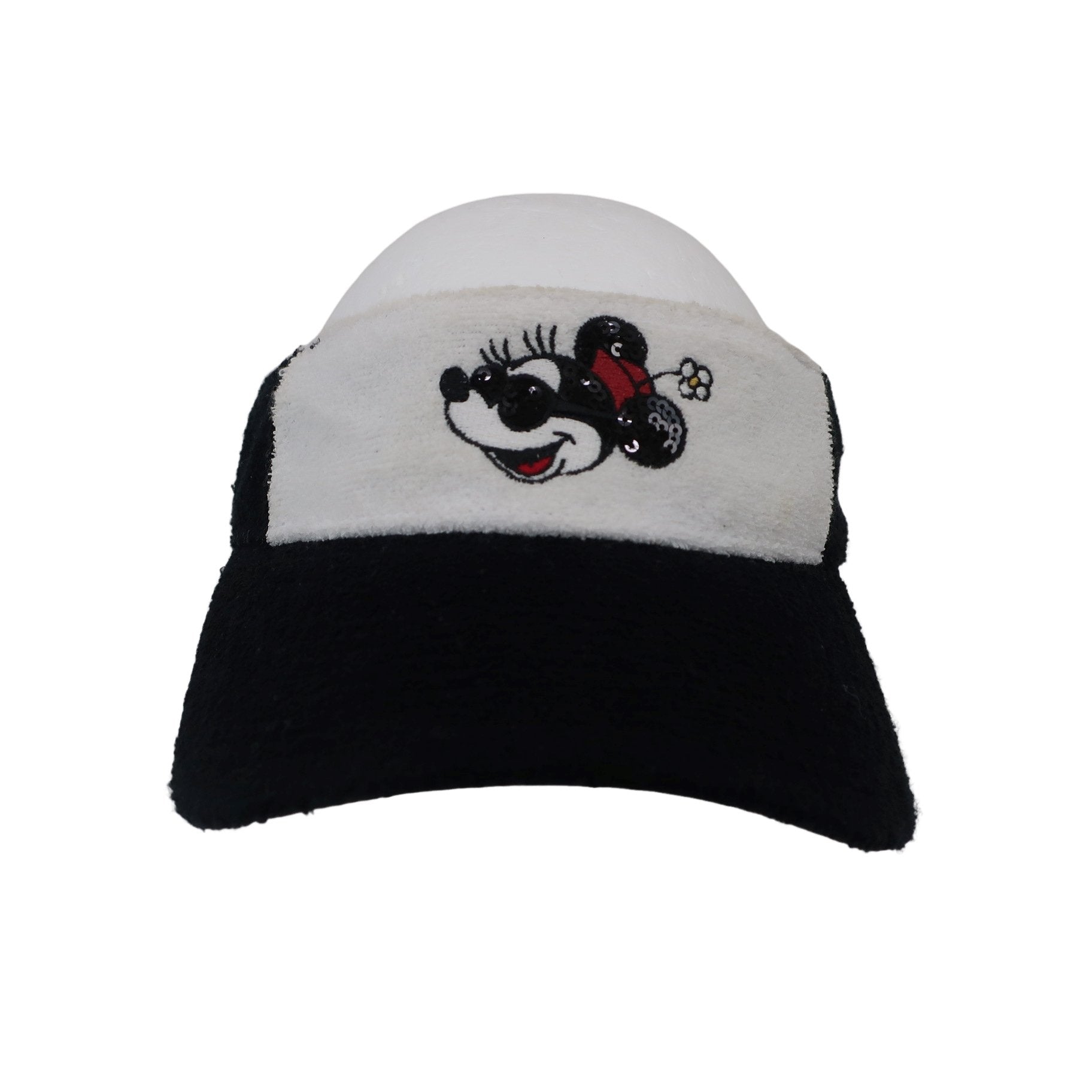 NEW ERA(ニューエラ) サンバイザー 黒白 ミニーちゃん レディース フリーサイズ A