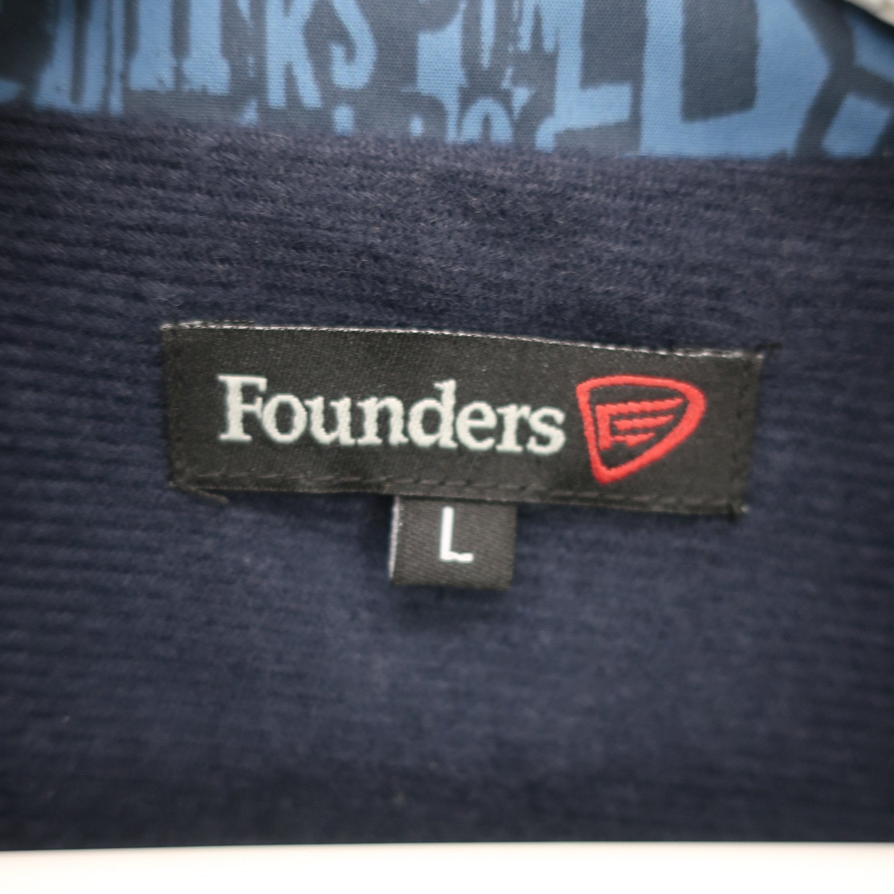 Founders Club(ファウンダース) ナイロンジャケット 青系総柄 メンズ L A