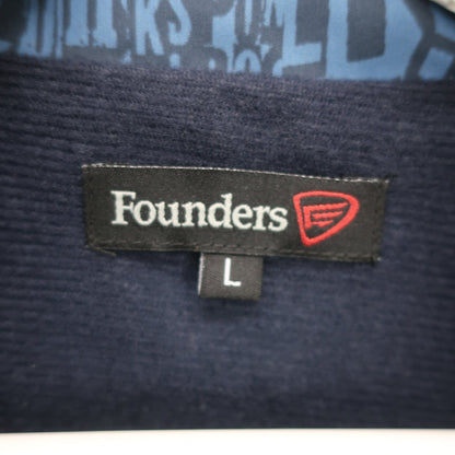 Founders Club(ファウンダース) ナイロンジャケット 青系総柄 メンズ L A