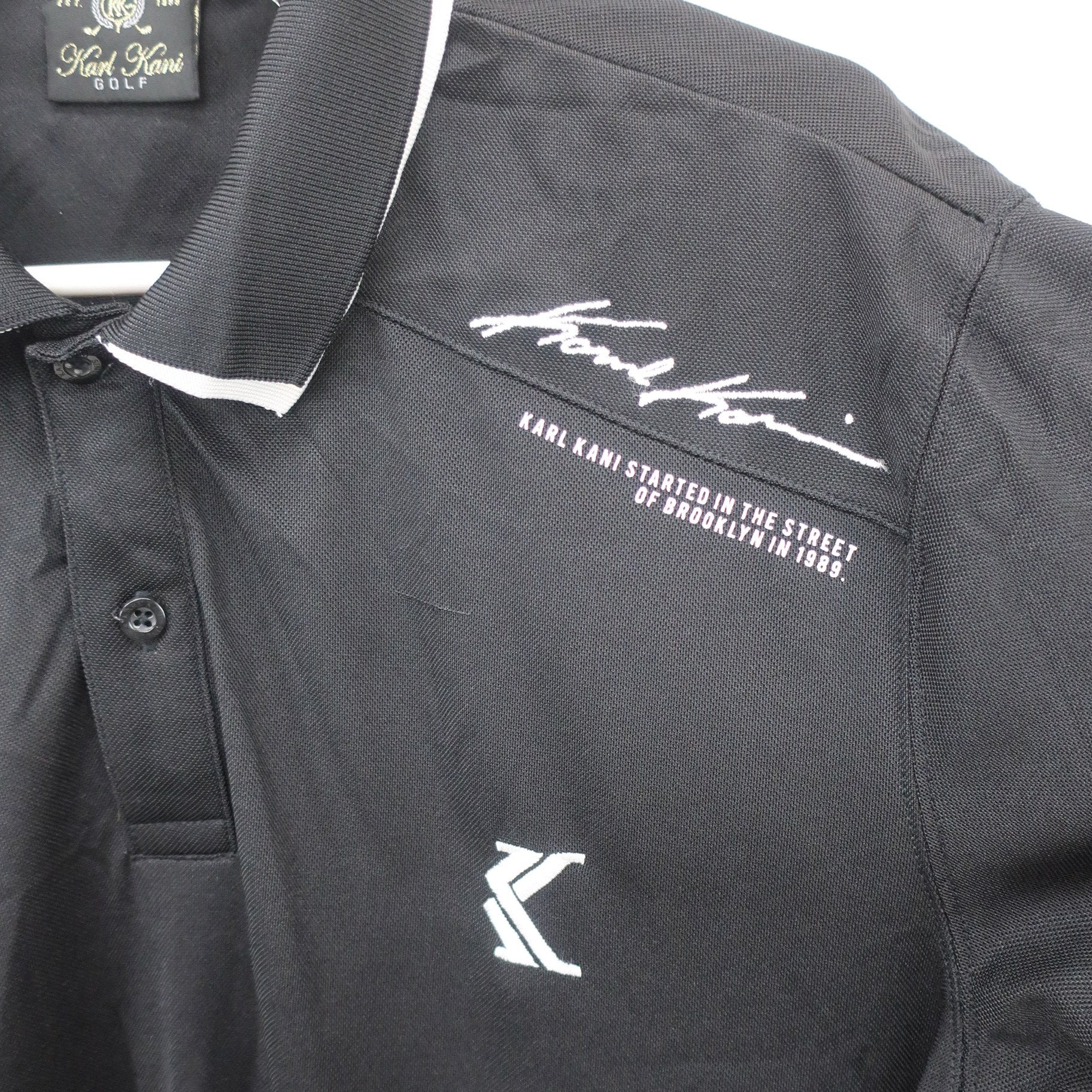 Karl Kani GOLF ポロシャツ 黒 メンズ L A