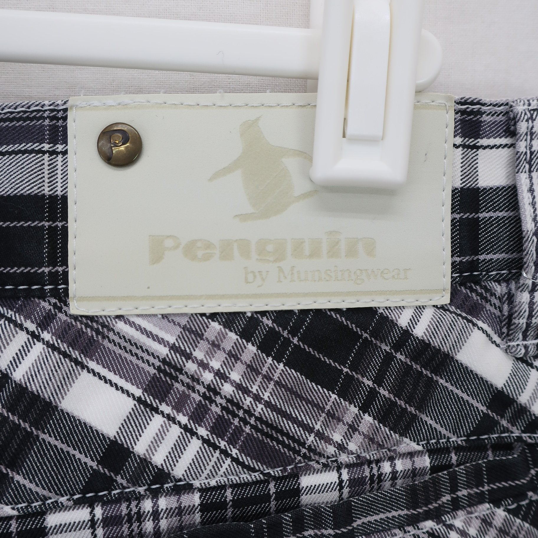 Munsingwear1 パンツ 黒系チェック メンズ 2 A