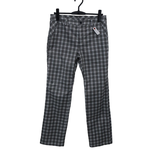 adidas1 ナイロンパンツ グレー系チェック レディース L/G A